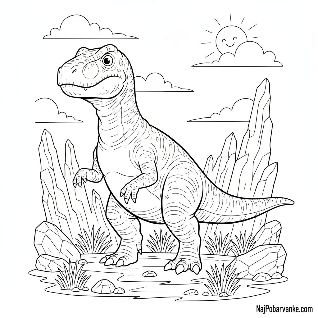 Pobarvanka Allosaurus