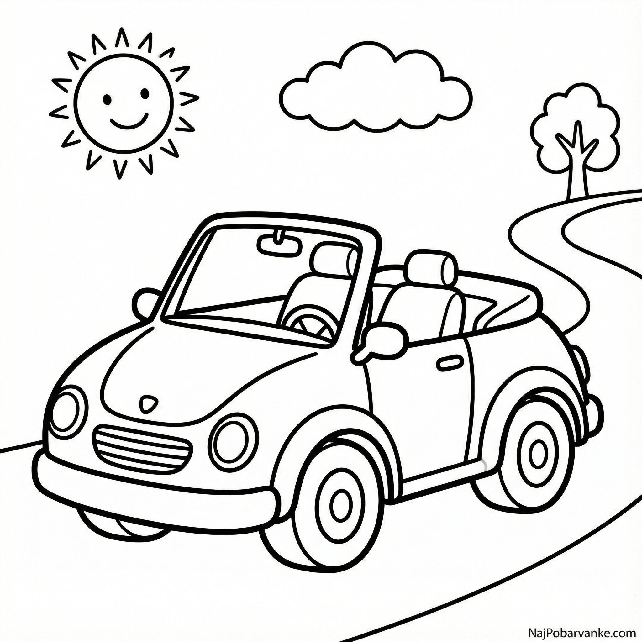 Pobarvanka Avto kabriolet