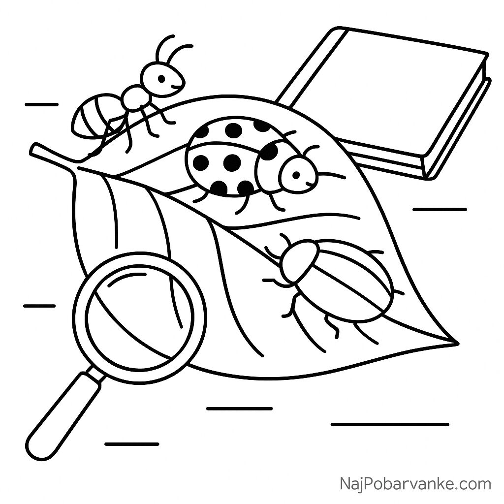 Pobarvanka Biologija, zvezek in žuželke