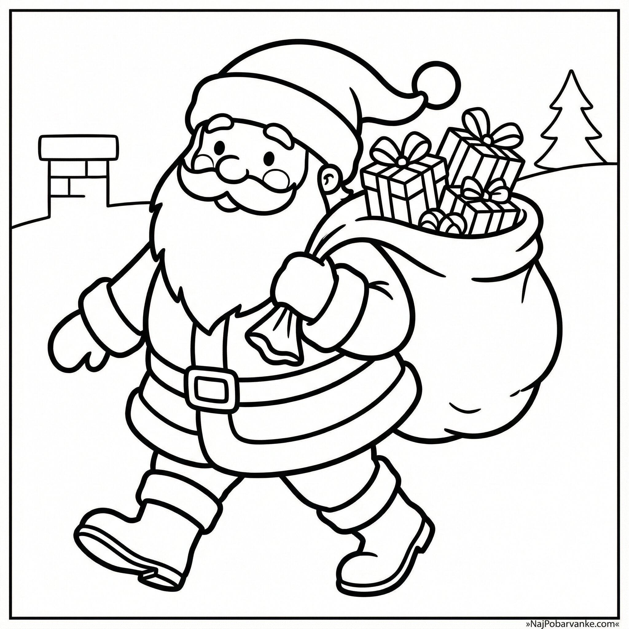 Pobarvanka božiček