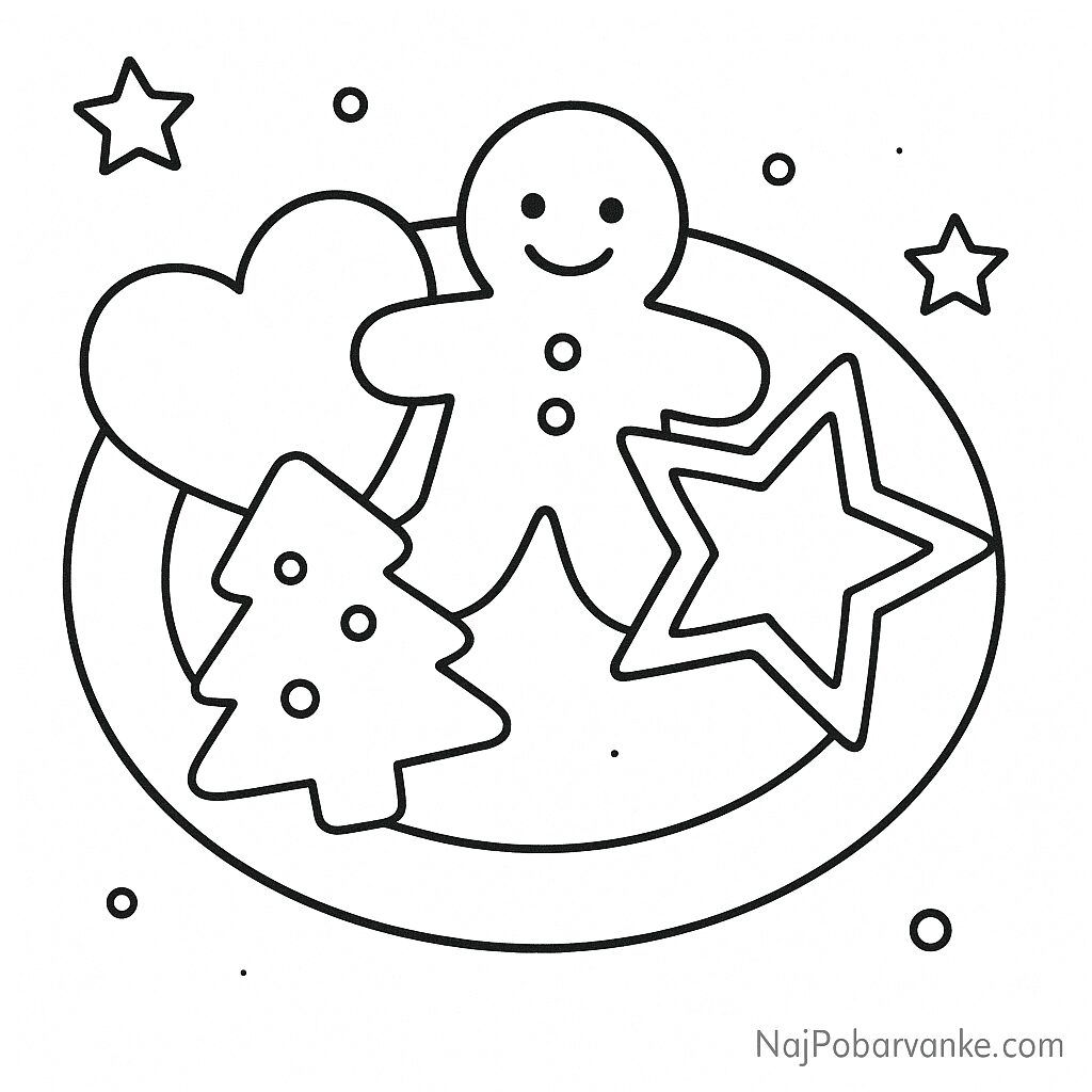 Pobarvanka Božični piškotki