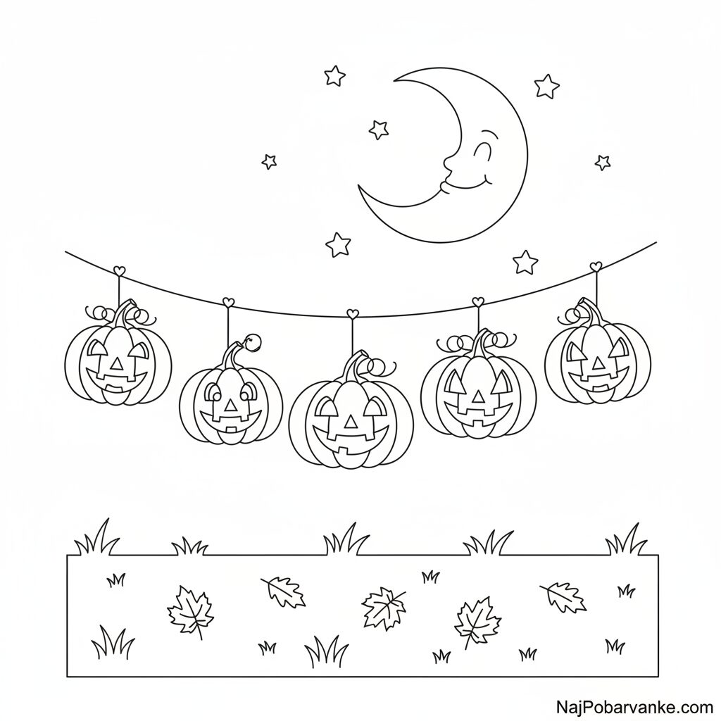 Pobarvanka Bučni lampijoni