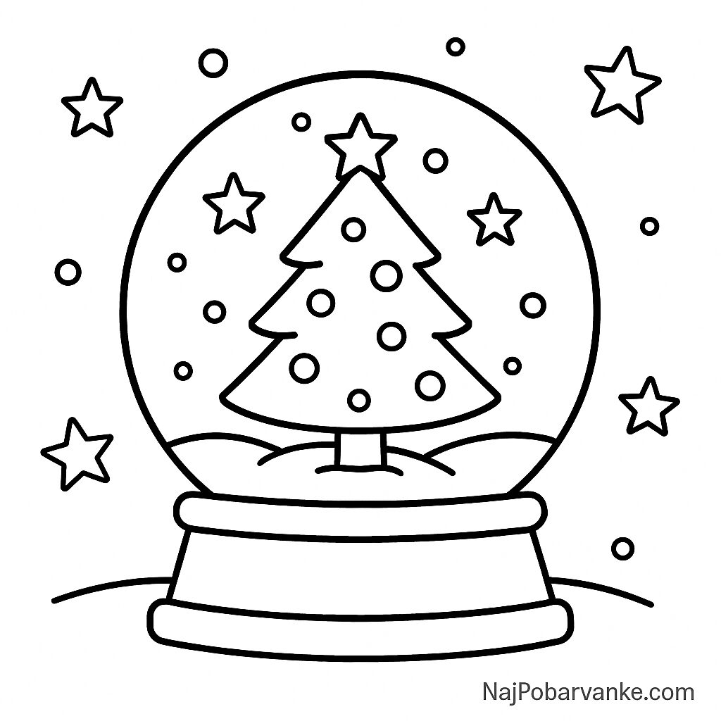 Pobarvanka Čarobna snežna krogla