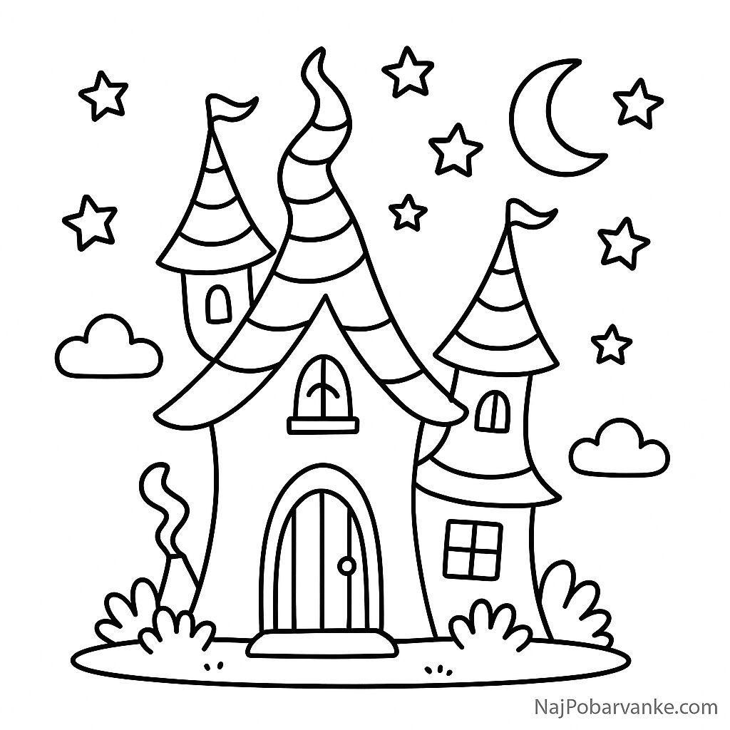 Pobarvanka Čarovniška hiša