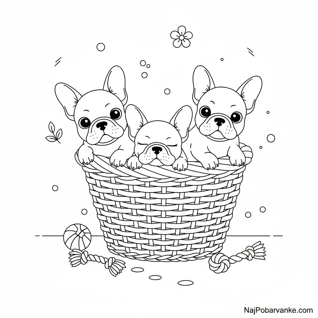 Pobarvanka pes pri svoji hiški