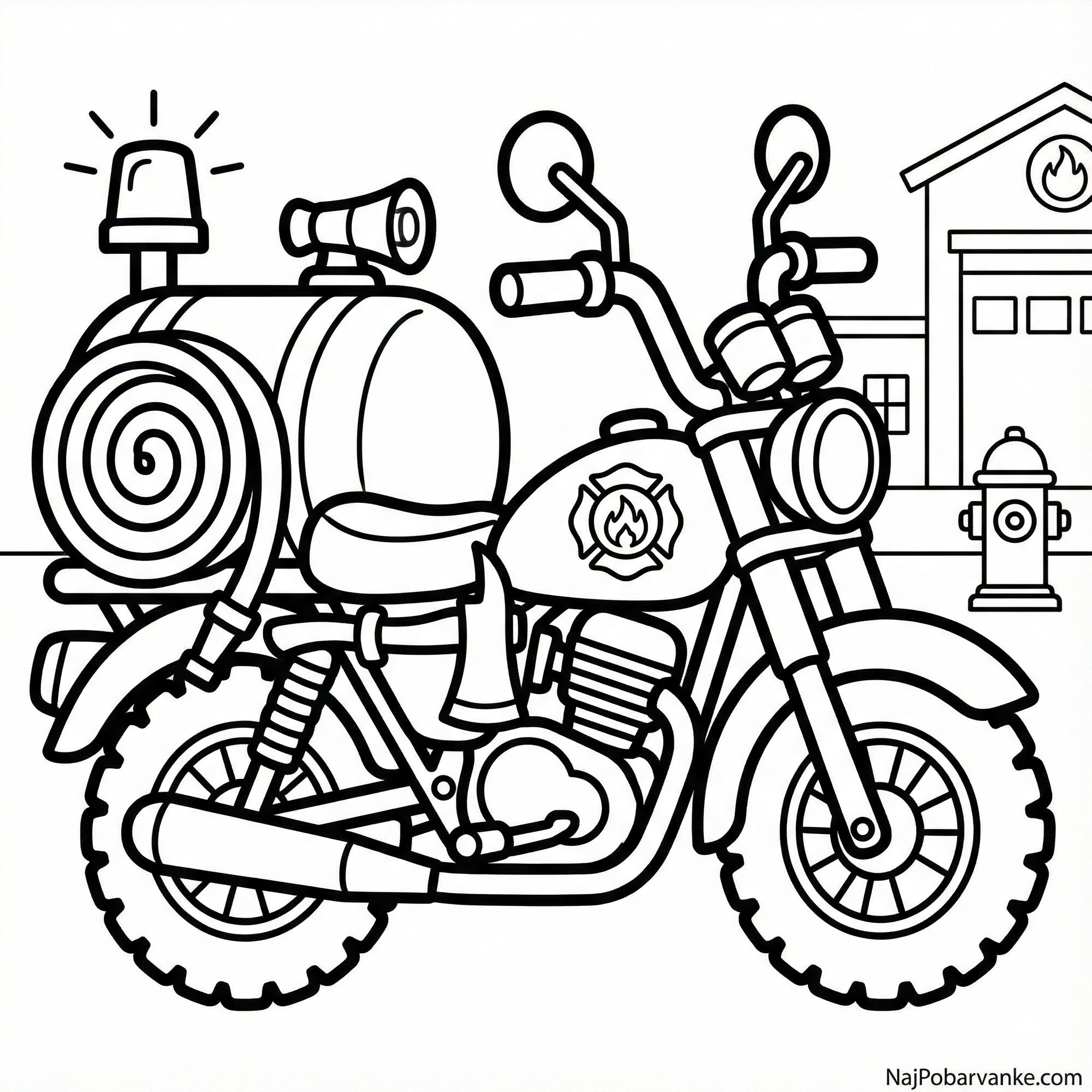 Pobarvanka Gasilski motor