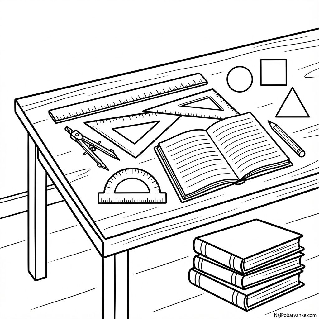 Pobarvanka Geometrijski pripomočki