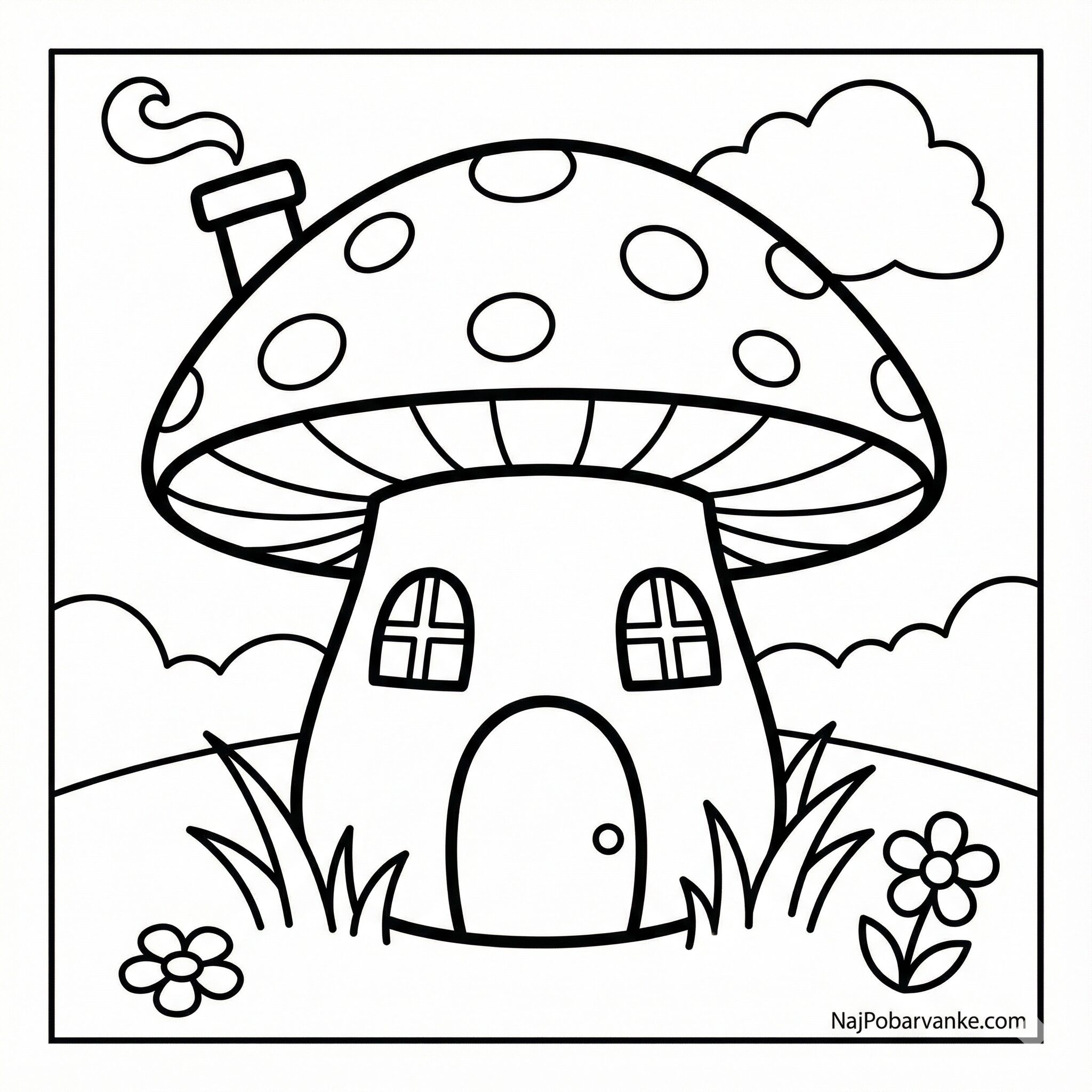 Pobarvanka Gobja hiška