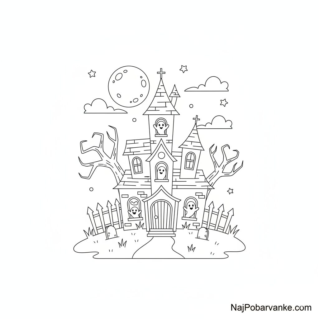 Pobarvanka Hiša duhov