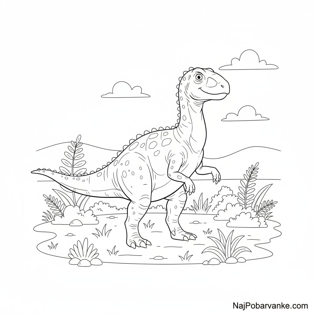 Pobarvanka Iguanodon