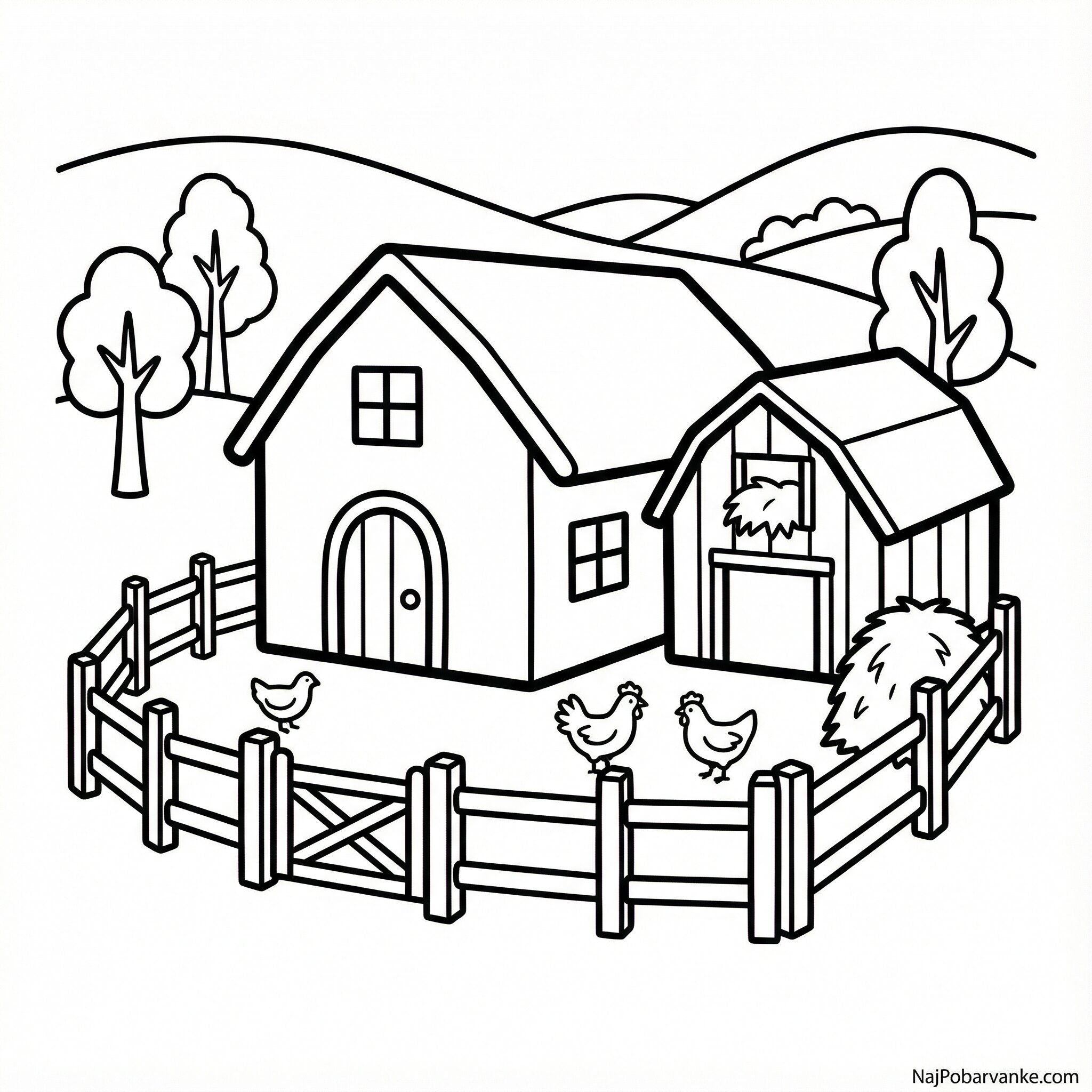 Pobarvanka Kmečka hiša