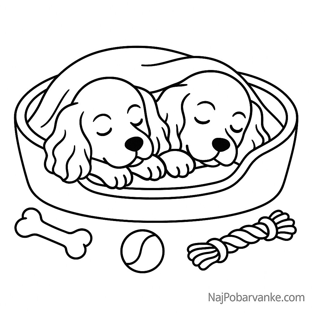 Pobarvanka kuža v snegu