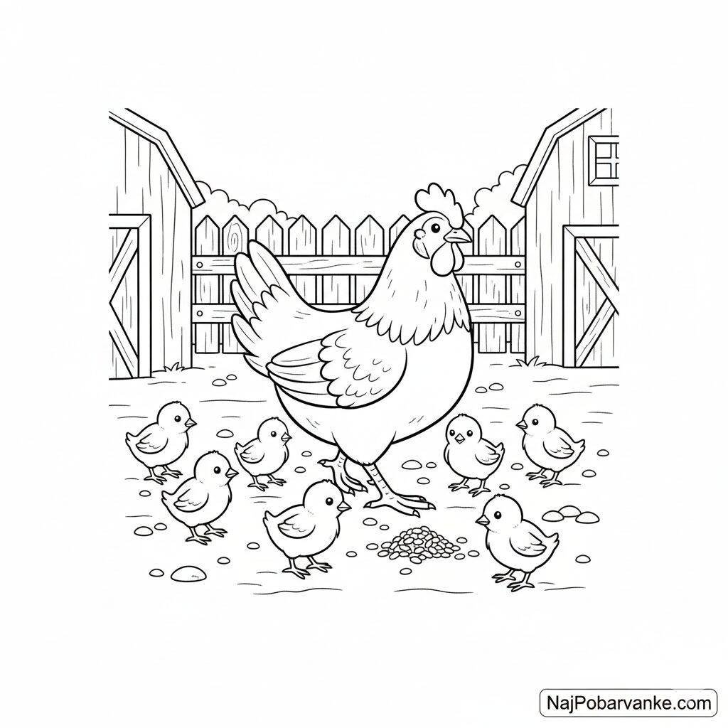 Pobarvanka kokoš