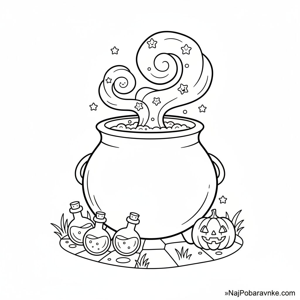 Pobarvanka Kotel s čarobnim napojem