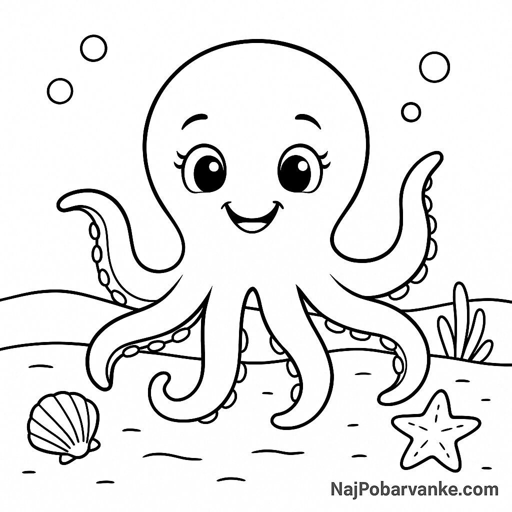 Pobarvanka hobotnica