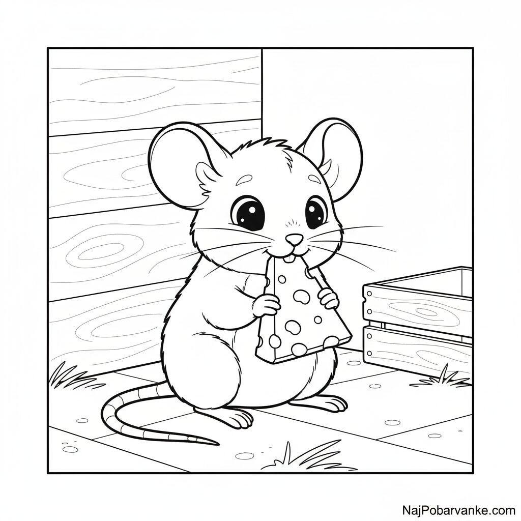 Pobarvanka poljska miš