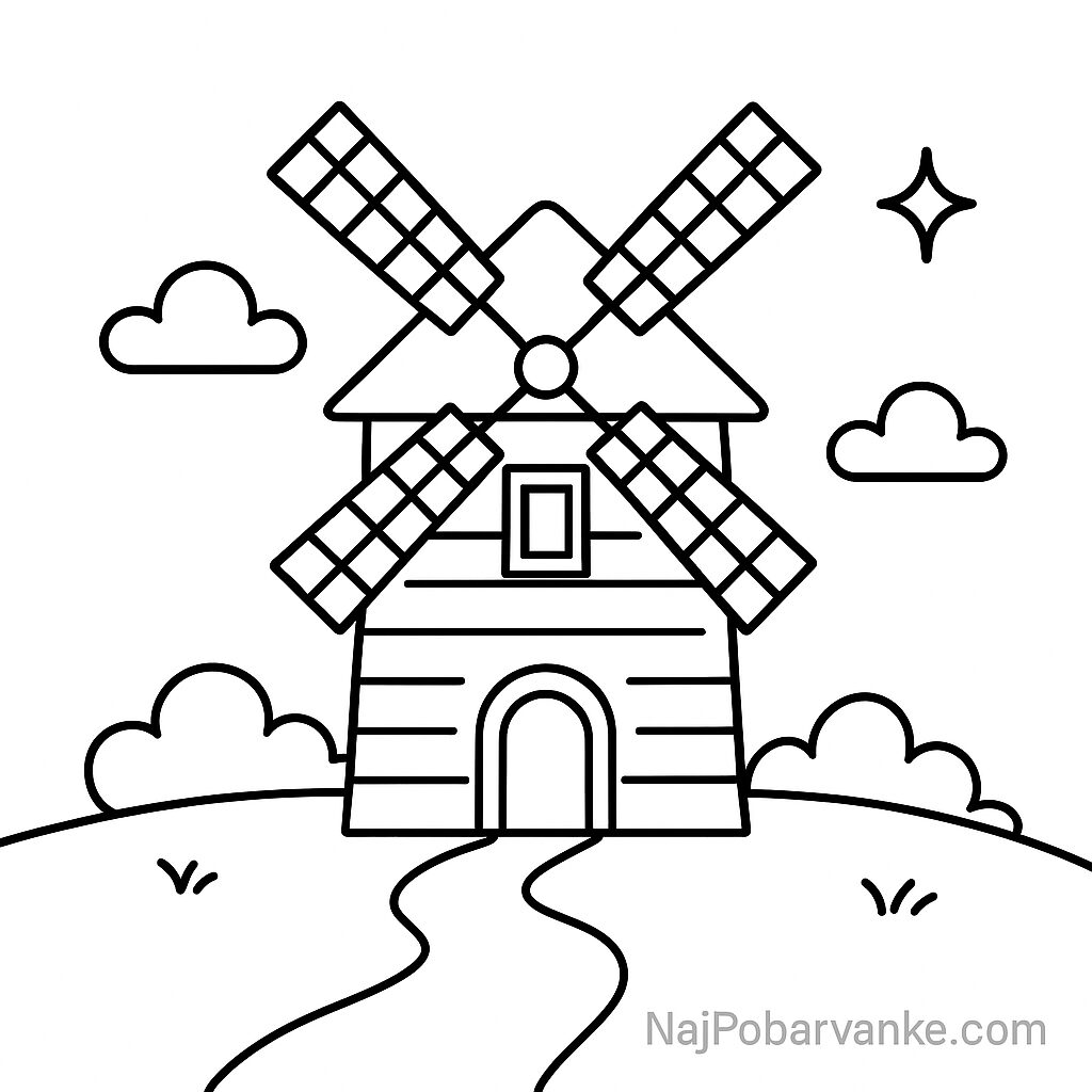 Pobarvanka Mlinska hiša