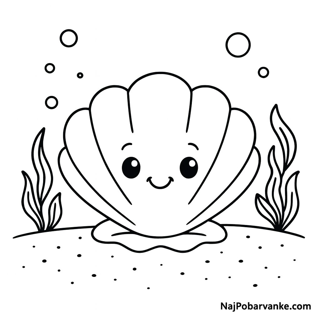 Pobarvanka morska školjka