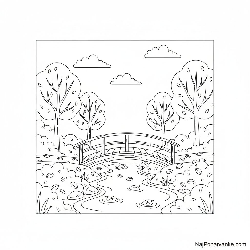 Pobarvanka Most čez potok