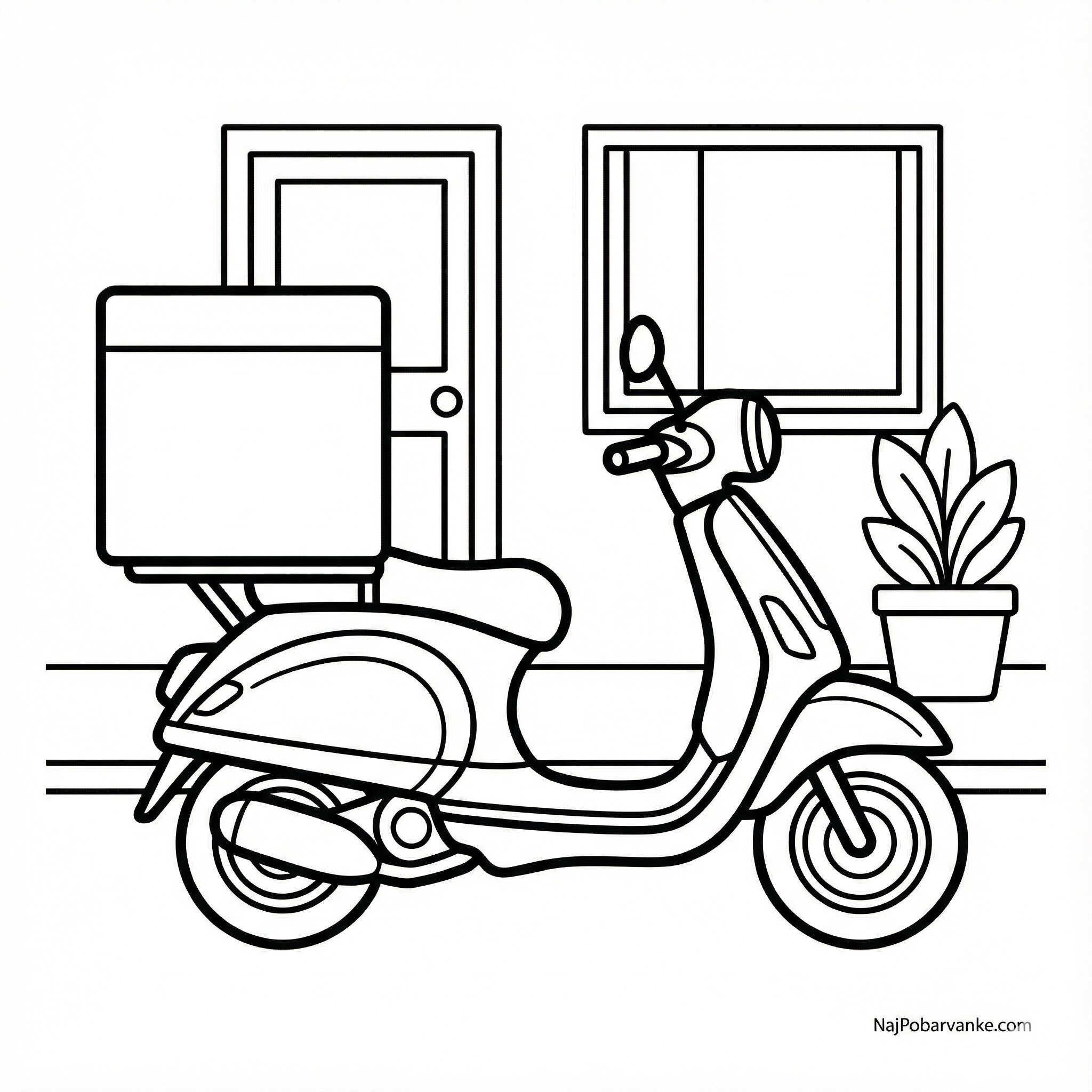 Pobarvanka Motor za dostavo