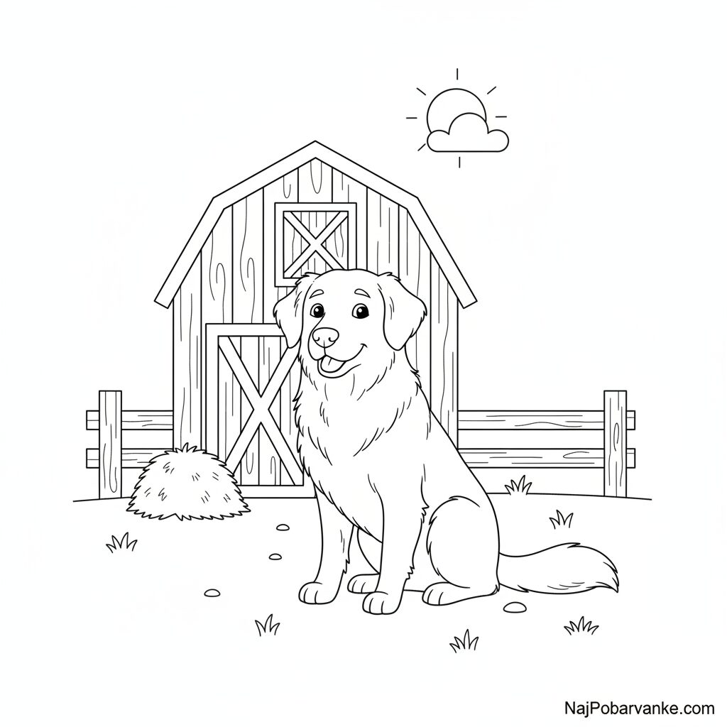 Pobarvanka pes čuvaj