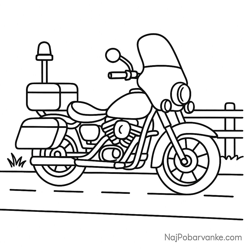 Pobarvanka Policijski motor