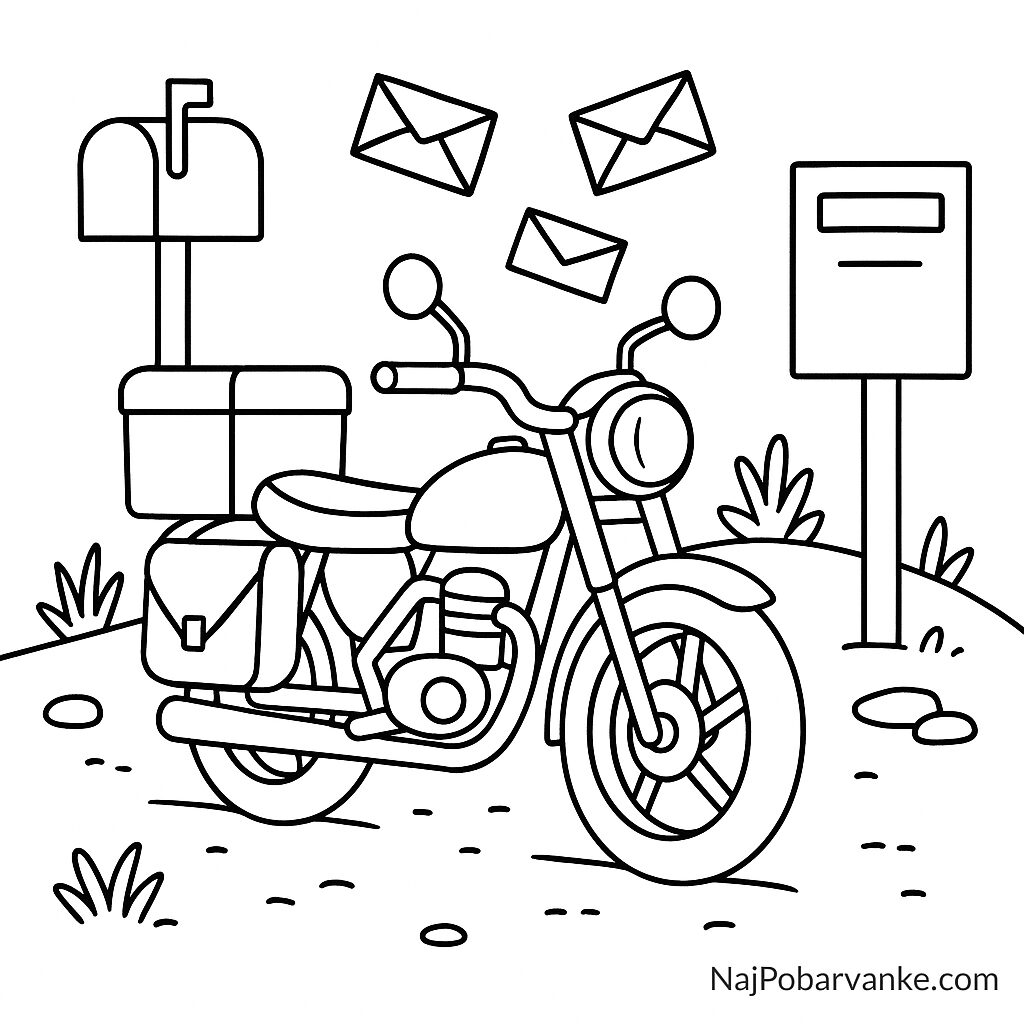 Pobarvanka Poštni motor