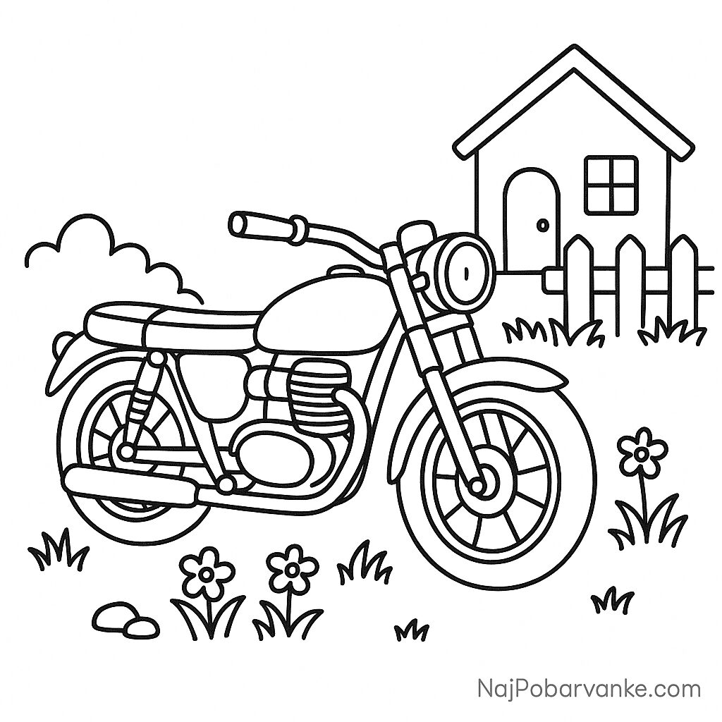 Pobarvanka Retro motor