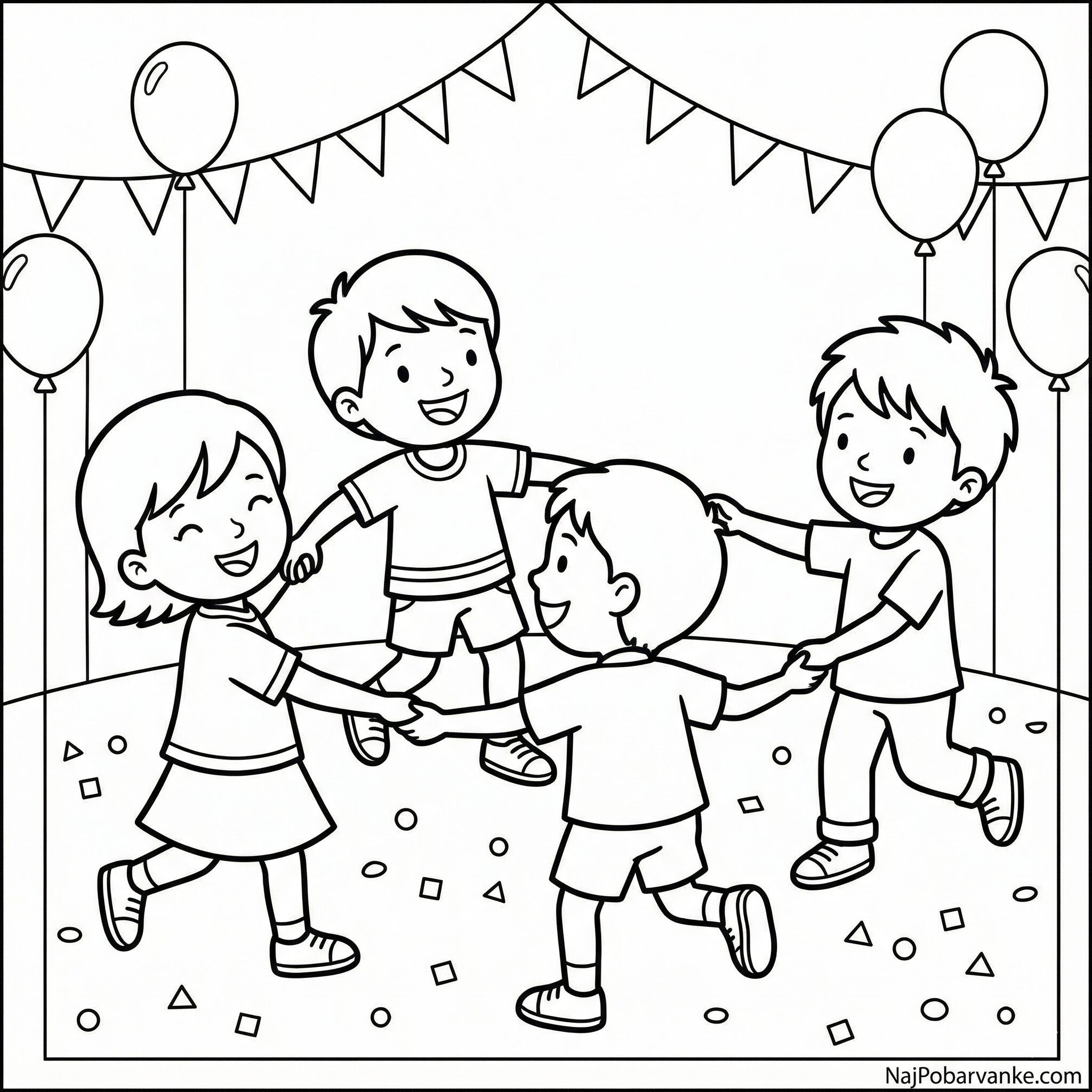 Pobarvanka Rojstnodnevni ples