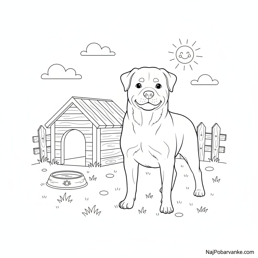 Pobarvanka kuža z ovratnico