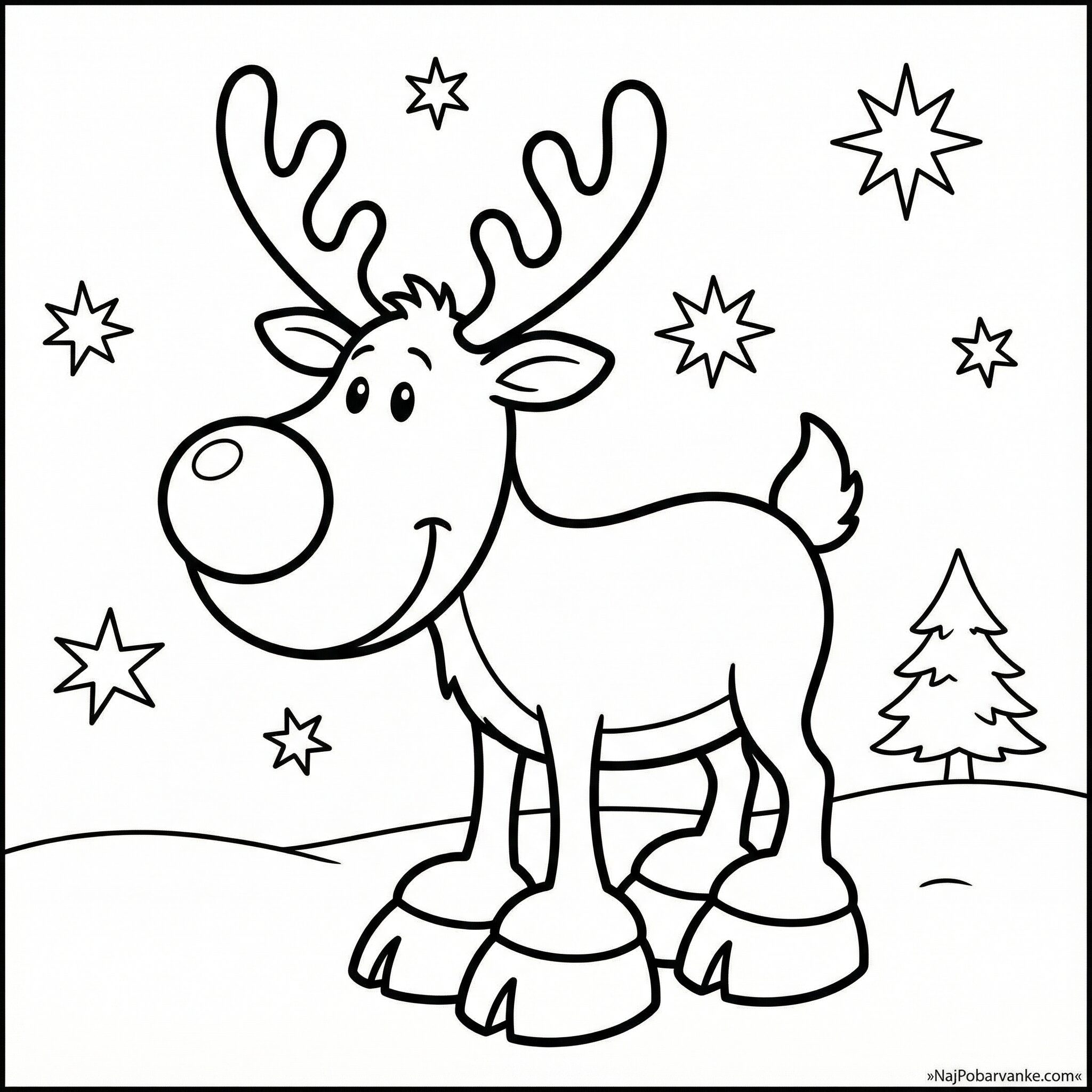 Pobarvanka Severni jelenček