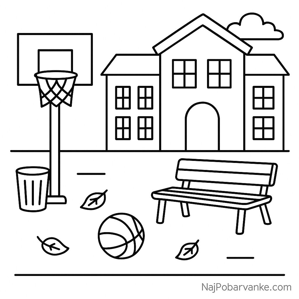 Pobarvanka Šolsko dvorišče