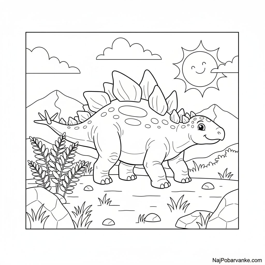 Pobarvanka Stegozaver