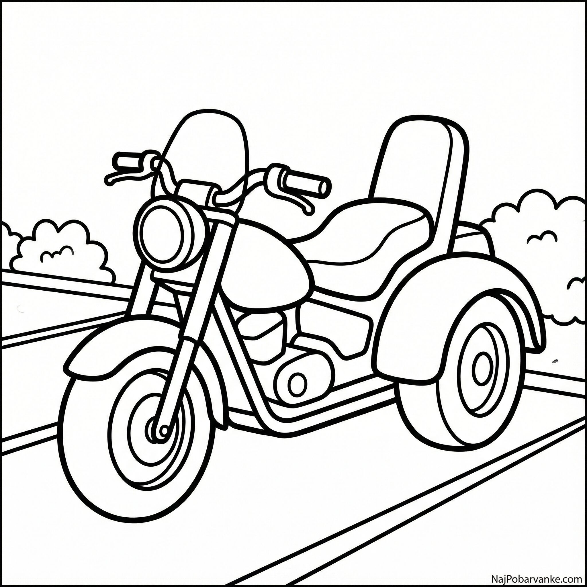 Pobarvanka Trikolesni motor