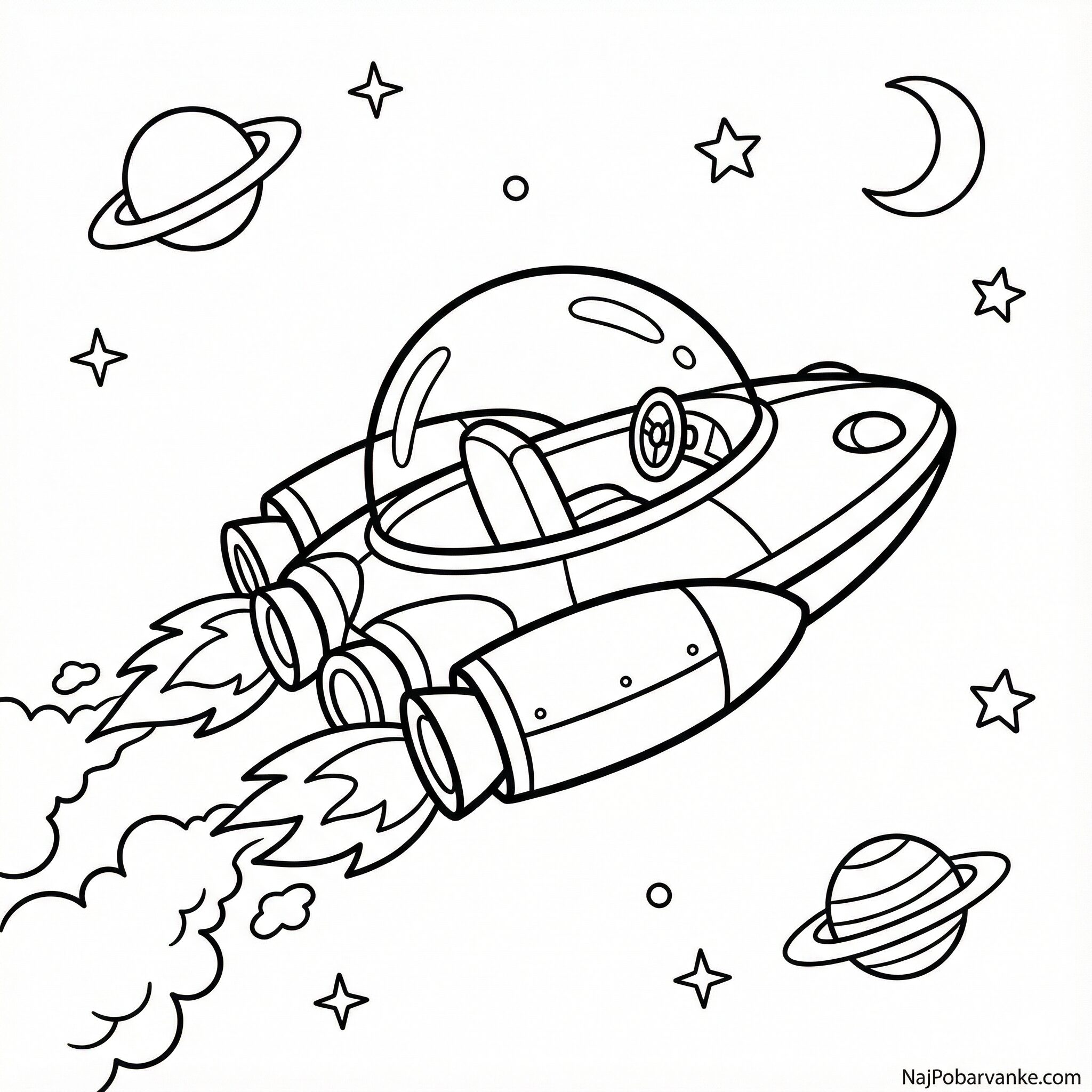 Pobarvanka Vesoljski avto