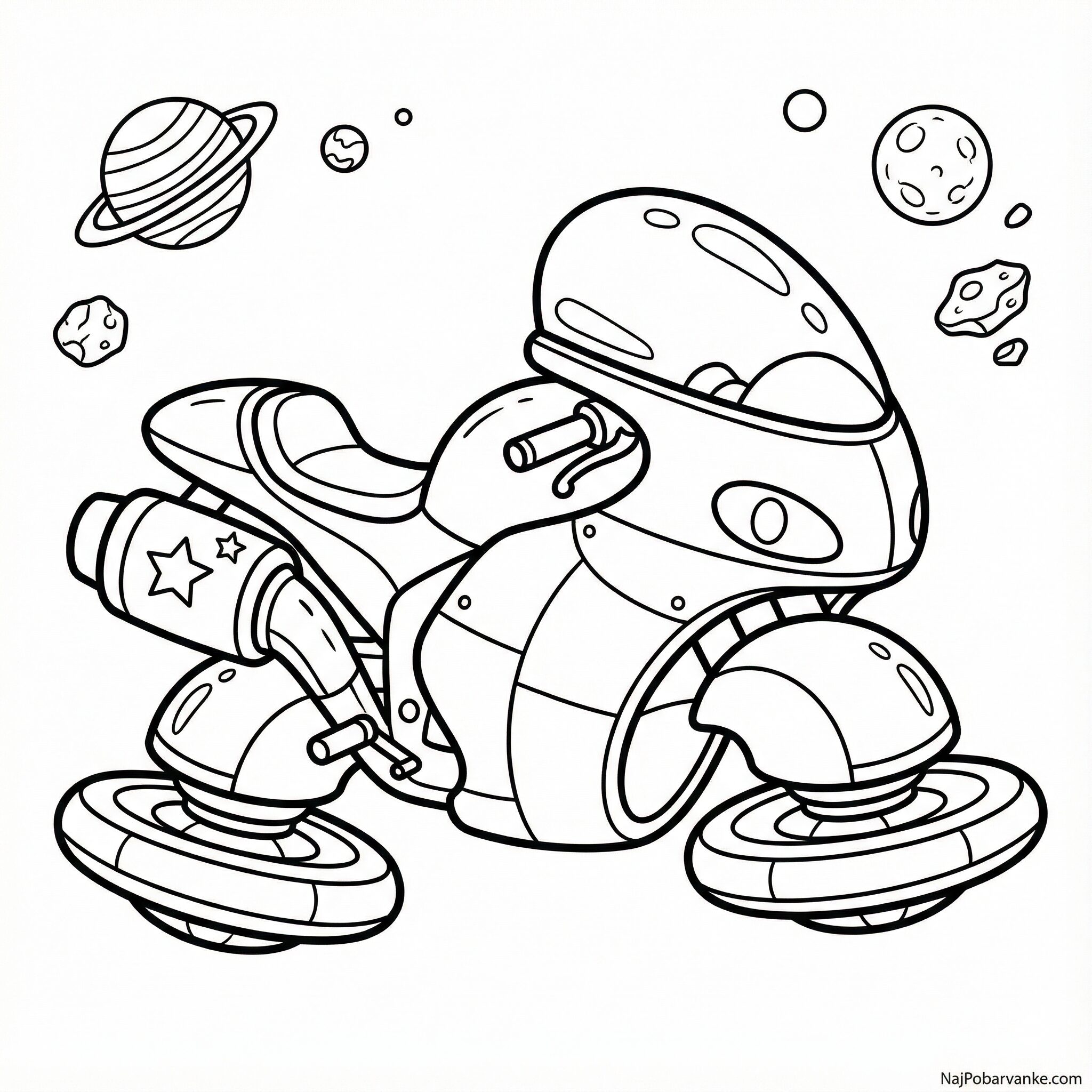 Pobarvanka Vesoljski motor src=