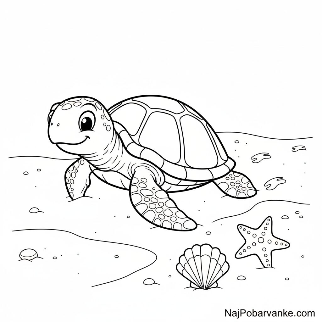  Želva na peščenem dnu