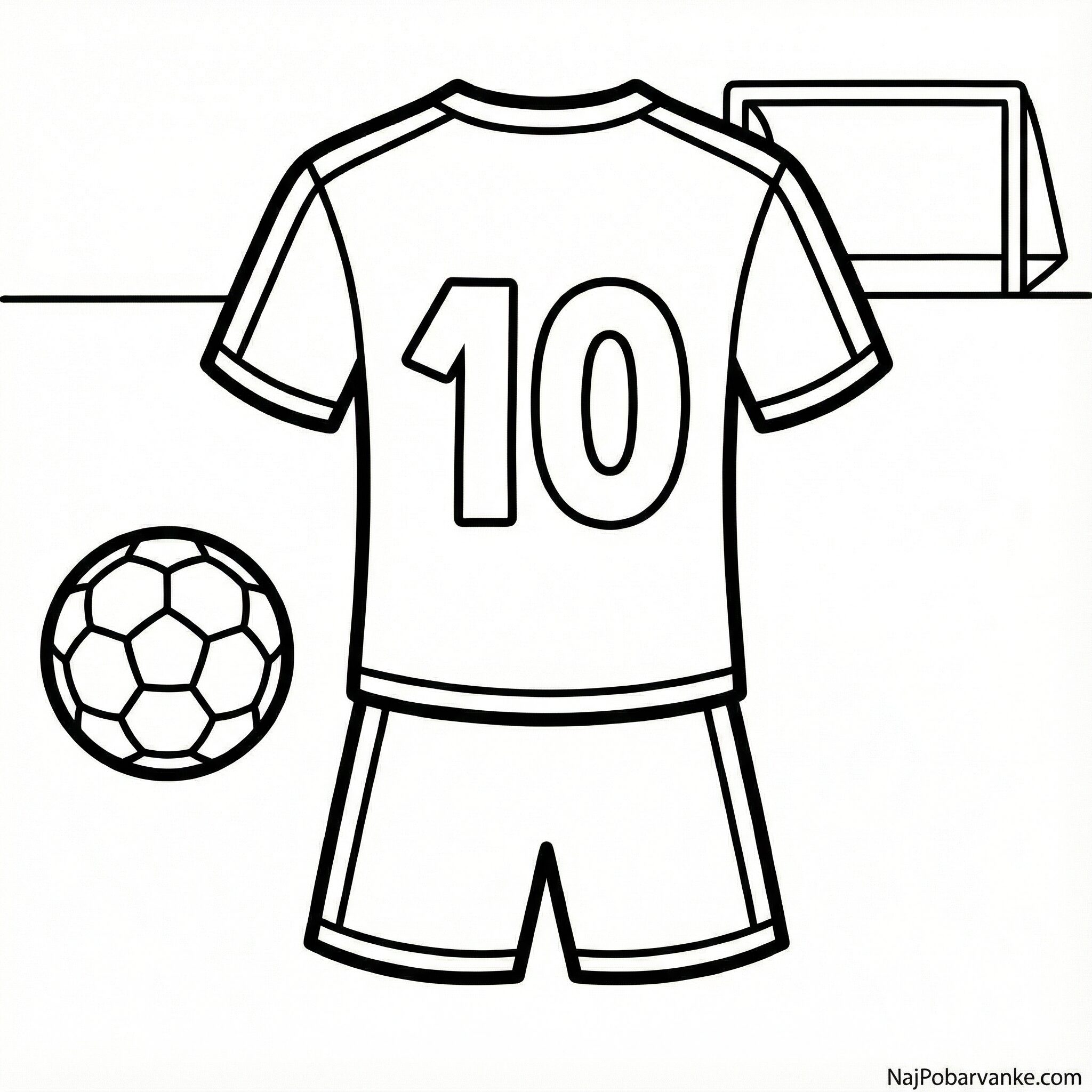Pobarvanka Nogometni dres