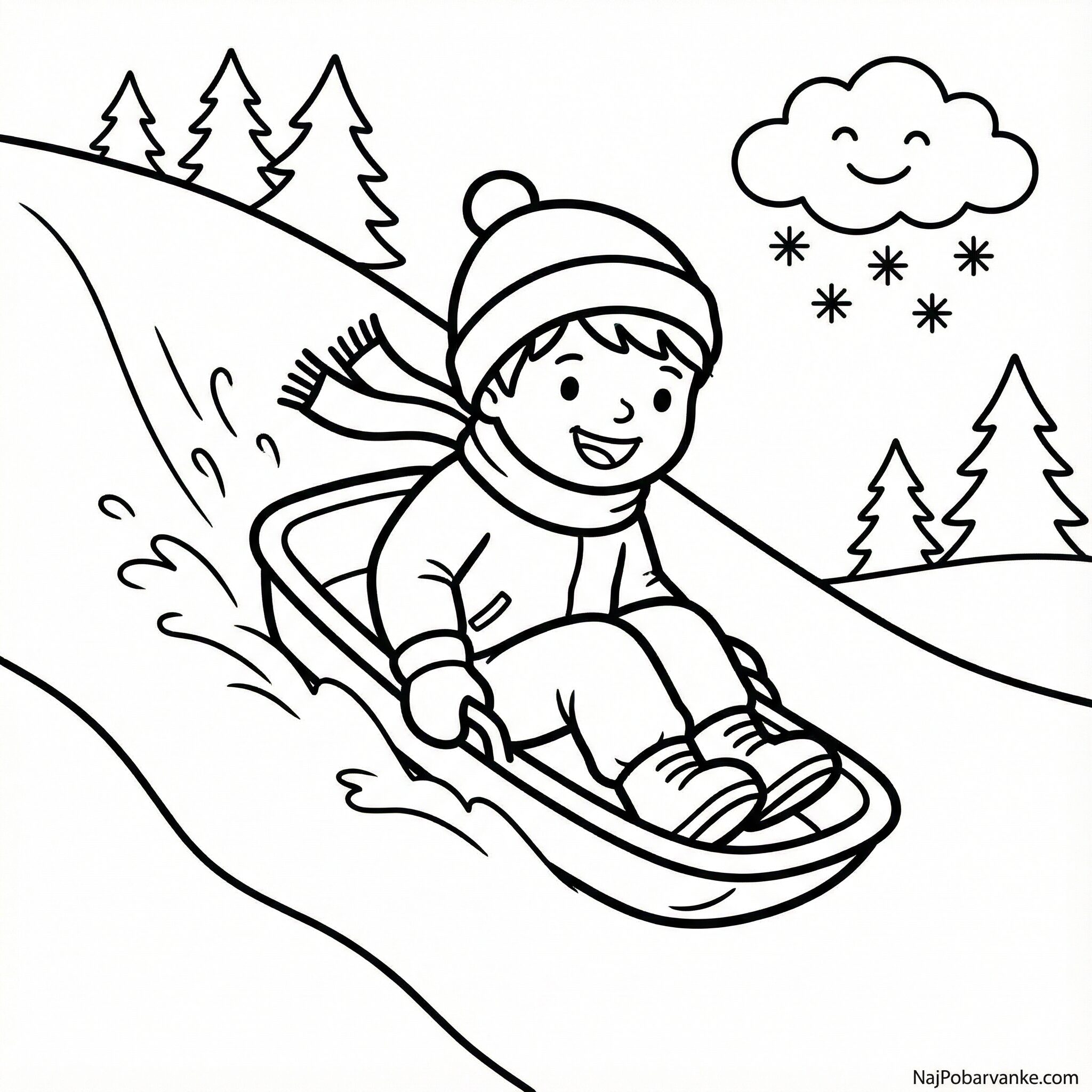 Pobarvanka Otrok na bobu