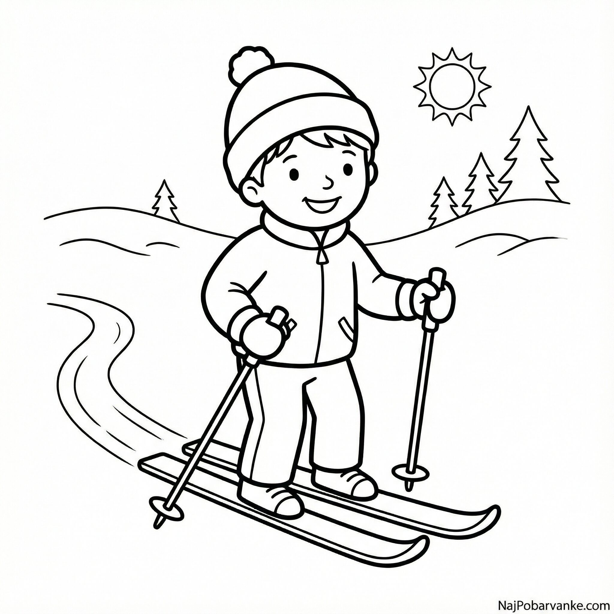 Pobarvanka Na smučeh