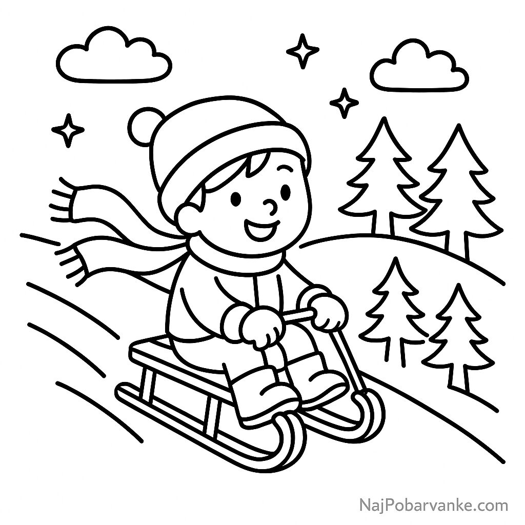 Pobarvanka Otrok s sankamii