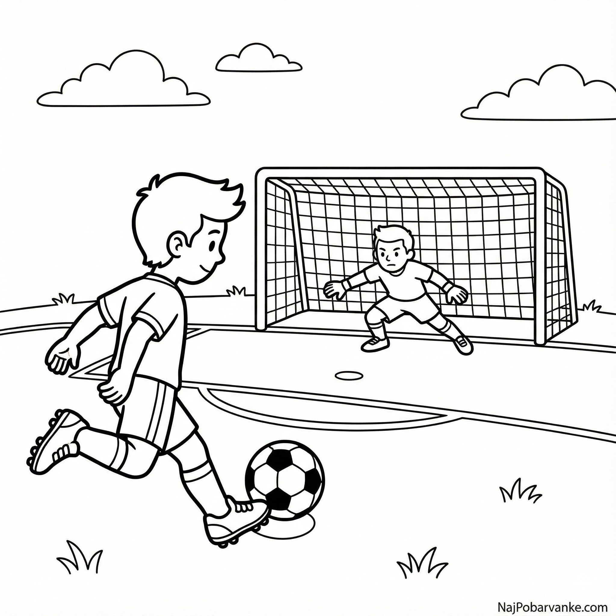 Pobarvanka  Penali - streljanje na gol