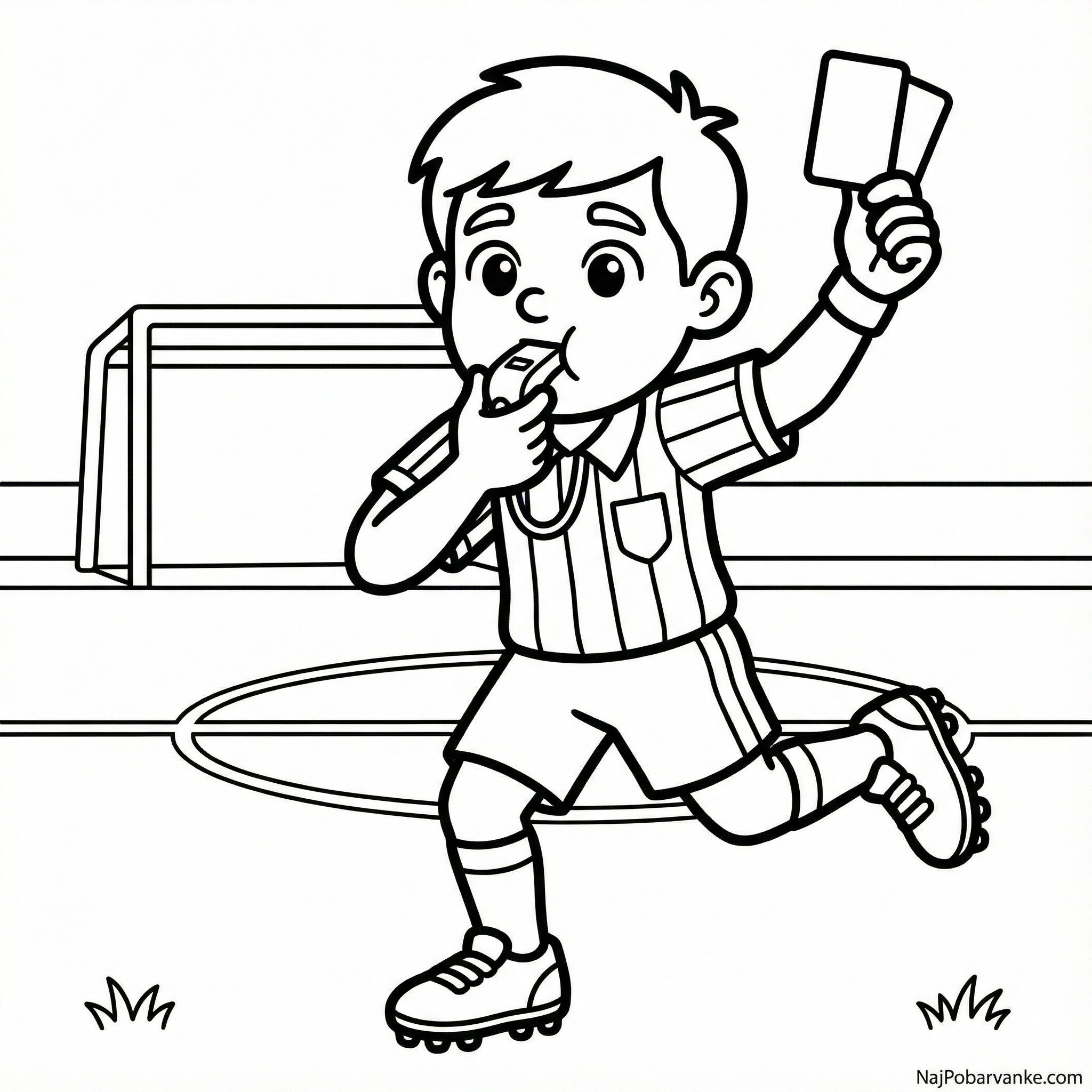 Pobarvanka Sodnik s piščalko